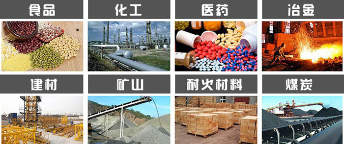 直徑1000型振動(dòng)篩使用的行業(yè):食品，化工，醫(yī)藥，冶金，建材，礦山，耐火材料，煤炭等行業(yè)。