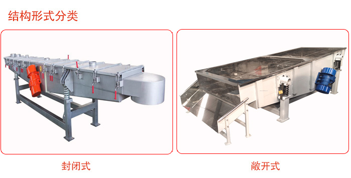 振動(dòng)輸送機(jī)分為封閉式與敞開式兩種。