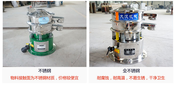 小型圓形篩做工采用：內(nèi)外拋光的制作方法，能夠保證產(chǎn)品的干凈。
